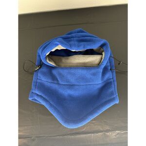 Toddler Blue Fleece Neck Warmer Hood – Winter Face Cover Snood